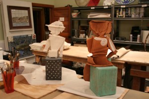 two figures long view